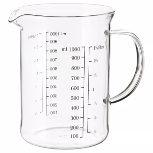 Measuring jug, glass, 1.0 l