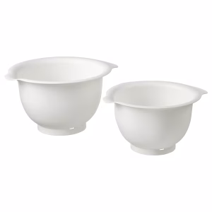 Mixing bowl, set of 2, white